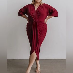 Baltic Born Mimi Midi Dress Burgundy 3X